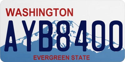WA license plate AYB8400