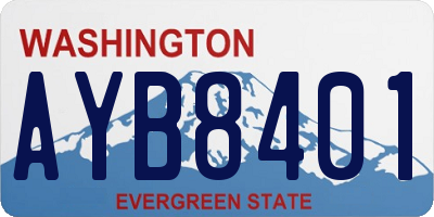 WA license plate AYB8401