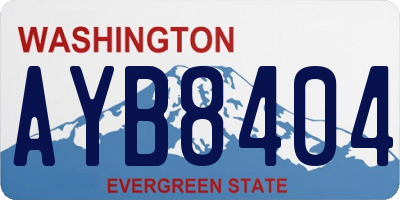 WA license plate AYB8404