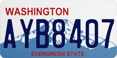 WA license plate AYB8407