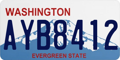 WA license plate AYB8412