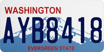 WA license plate AYB8418