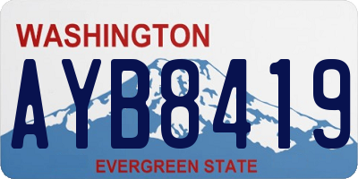 WA license plate AYB8419