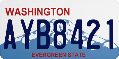 WA license plate AYB8421