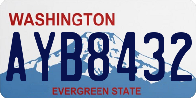 WA license plate AYB8432