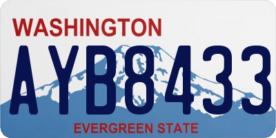 WA license plate AYB8433