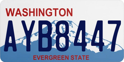 WA license plate AYB8447