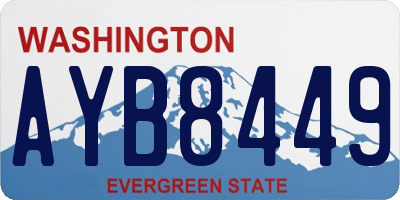 WA license plate AYB8449
