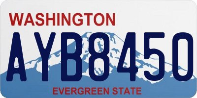 WA license plate AYB8450