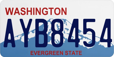 WA license plate AYB8454