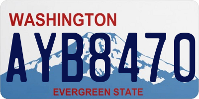 WA license plate AYB8470