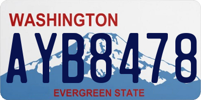 WA license plate AYB8478