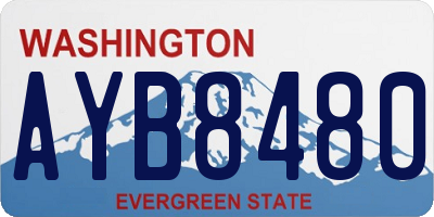 WA license plate AYB8480