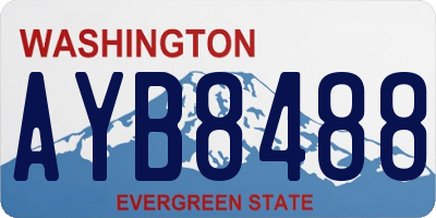 WA license plate AYB8488