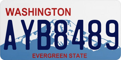WA license plate AYB8489