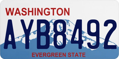 WA license plate AYB8492