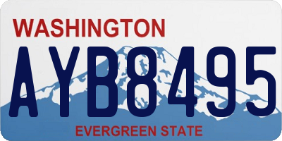 WA license plate AYB8495