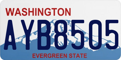 WA license plate AYB8505