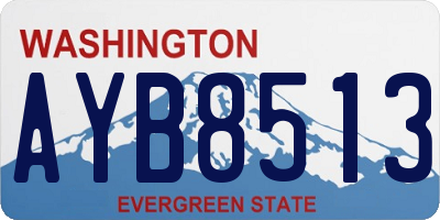 WA license plate AYB8513