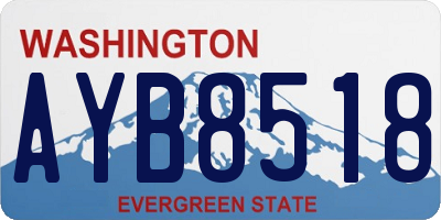 WA license plate AYB8518