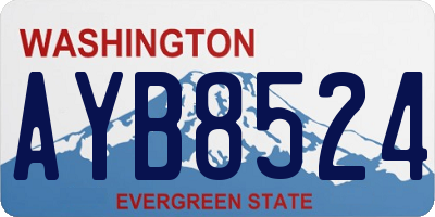 WA license plate AYB8524