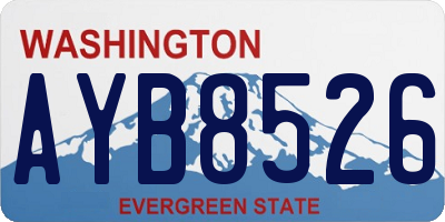 WA license plate AYB8526
