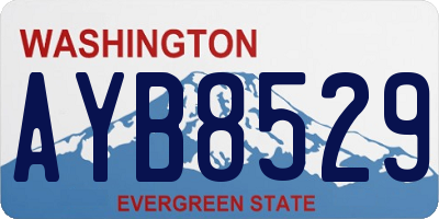 WA license plate AYB8529