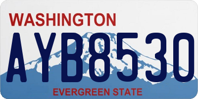 WA license plate AYB8530