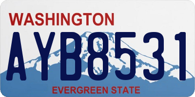 WA license plate AYB8531