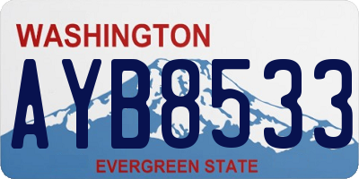 WA license plate AYB8533