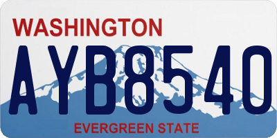 WA license plate AYB8540