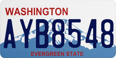 WA license plate AYB8548
