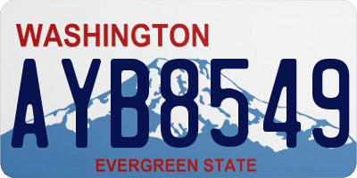 WA license plate AYB8549