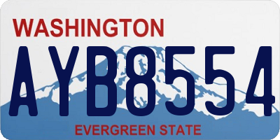 WA license plate AYB8554