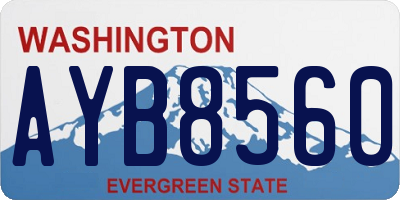 WA license plate AYB8560