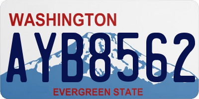 WA license plate AYB8562