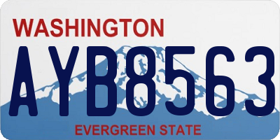 WA license plate AYB8563