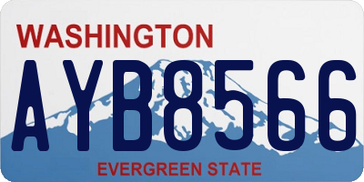 WA license plate AYB8566