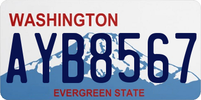 WA license plate AYB8567