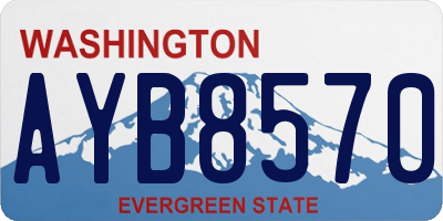 WA license plate AYB8570