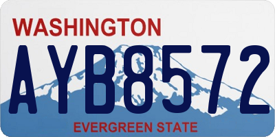 WA license plate AYB8572