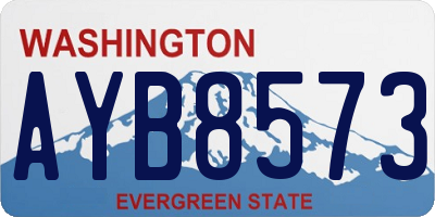 WA license plate AYB8573