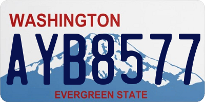 WA license plate AYB8577