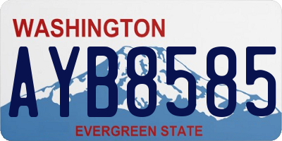 WA license plate AYB8585