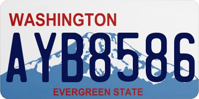 WA license plate AYB8586