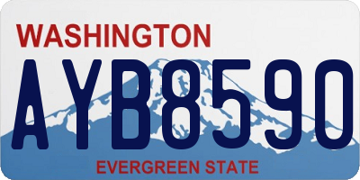 WA license plate AYB8590