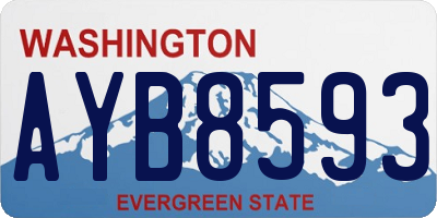WA license plate AYB8593