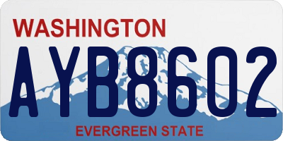 WA license plate AYB8602