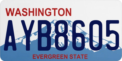 WA license plate AYB8605