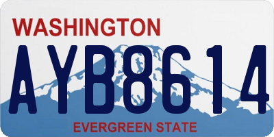 WA license plate AYB8614
